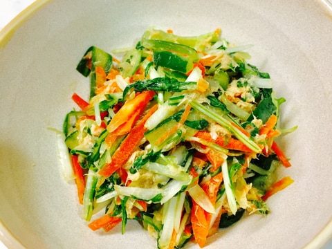 水菜とツナの中華サラダ